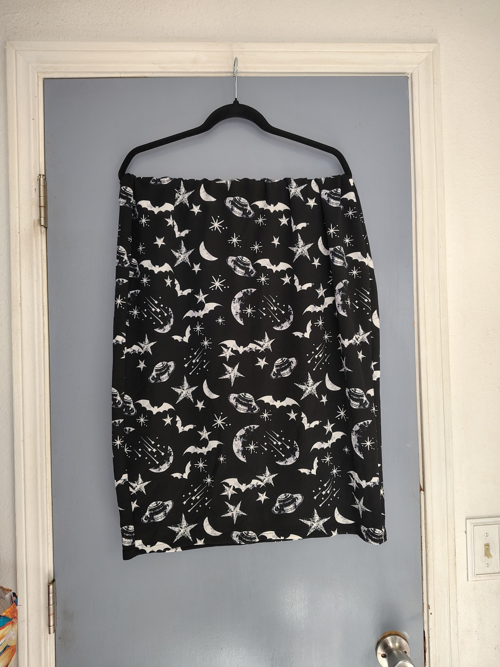 SHEIN Black Moon & Star Pencil Skirt